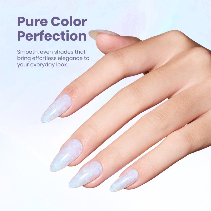Iridescent Mist Gel Nail Polish - Shimmering Pearl Finish, 0.51 fl oz