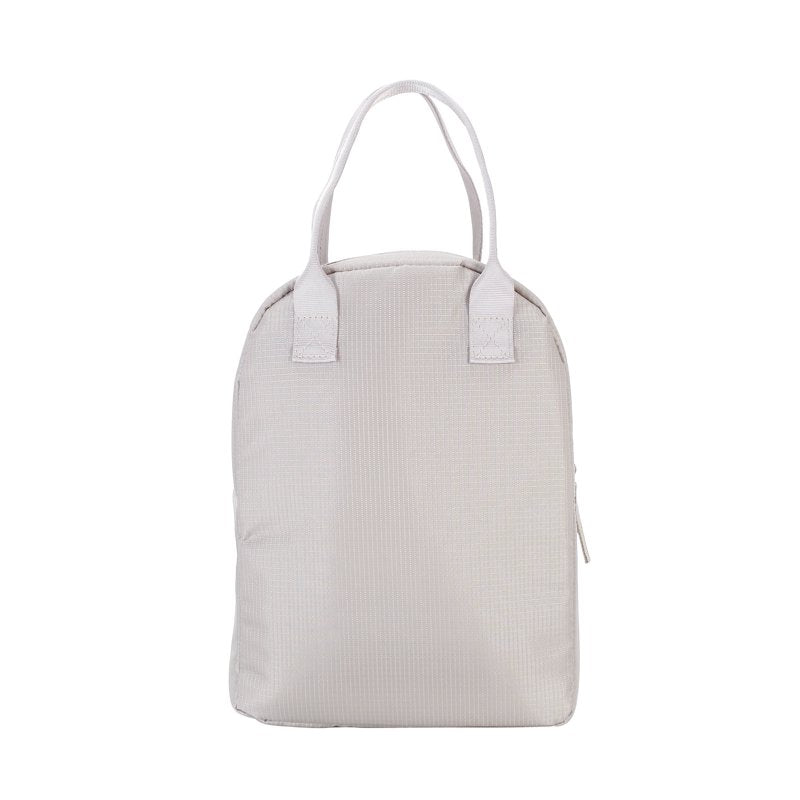 Reusable Polyester Lunch Bag - Washed Stone, Zippered Compartment