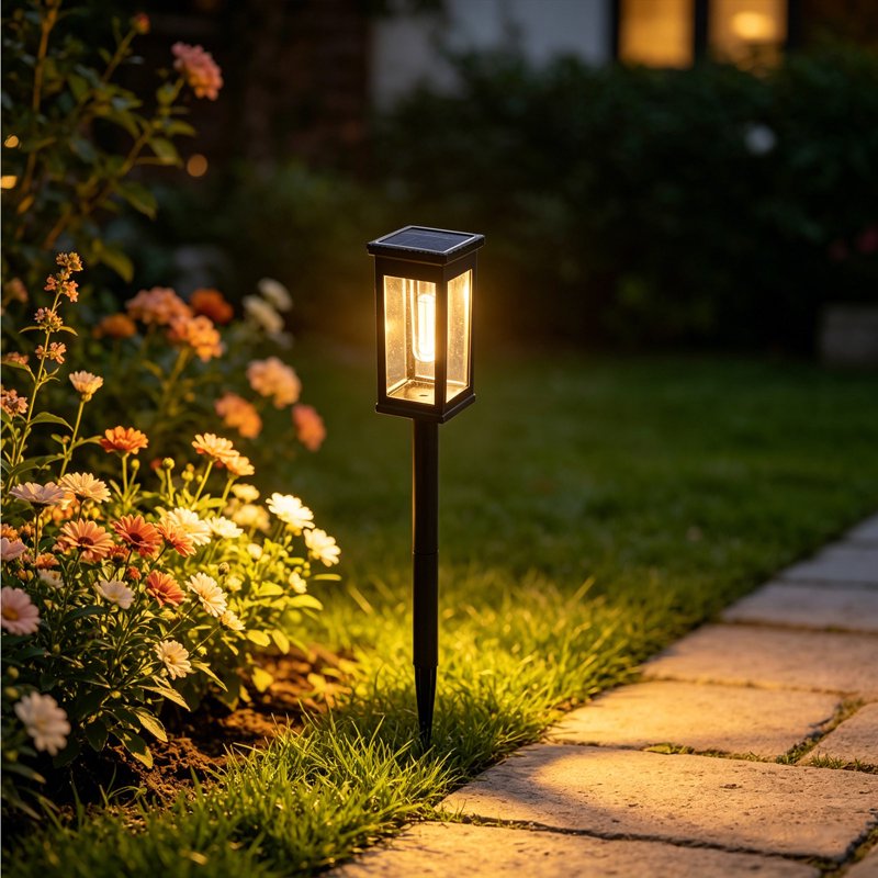 Outdoor Solar Garden Stake Light L - Waterproof Ambient Pathway Lighting