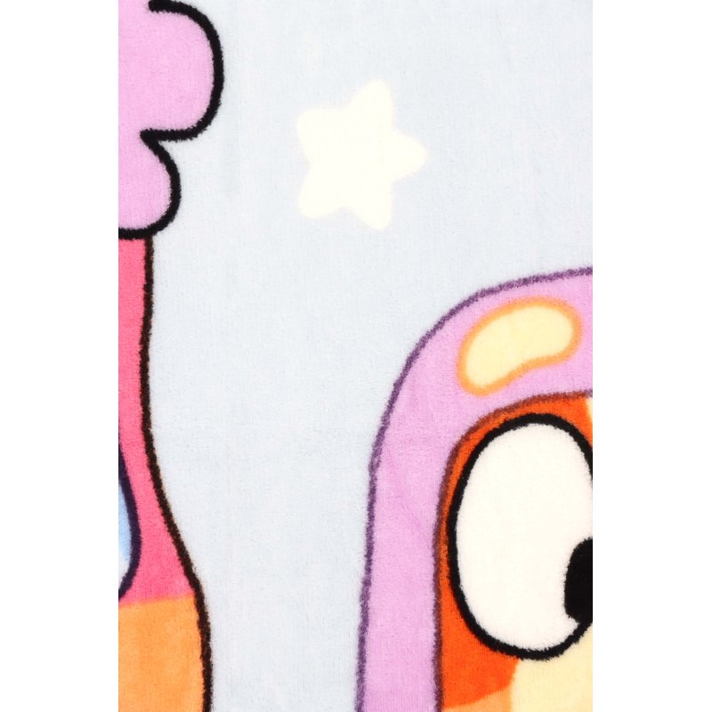 Kids Bluey Family Throw Blanket - Soft Coral Fleece, 46x60 Inches