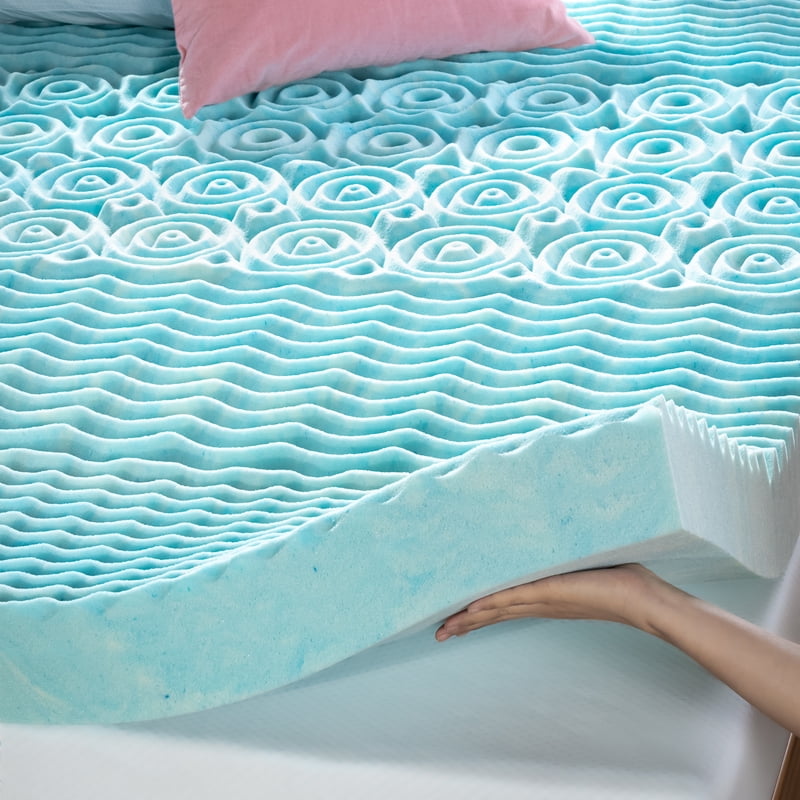 Full 3-Inch Green Tea Gel Memory Foam Mattress Topper - Zoned Support