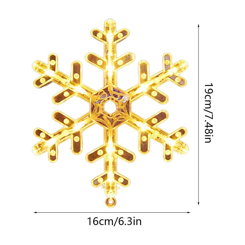 Christmas Window Lights with Suction Cups - Warm White LED Snowman & Tree - White C