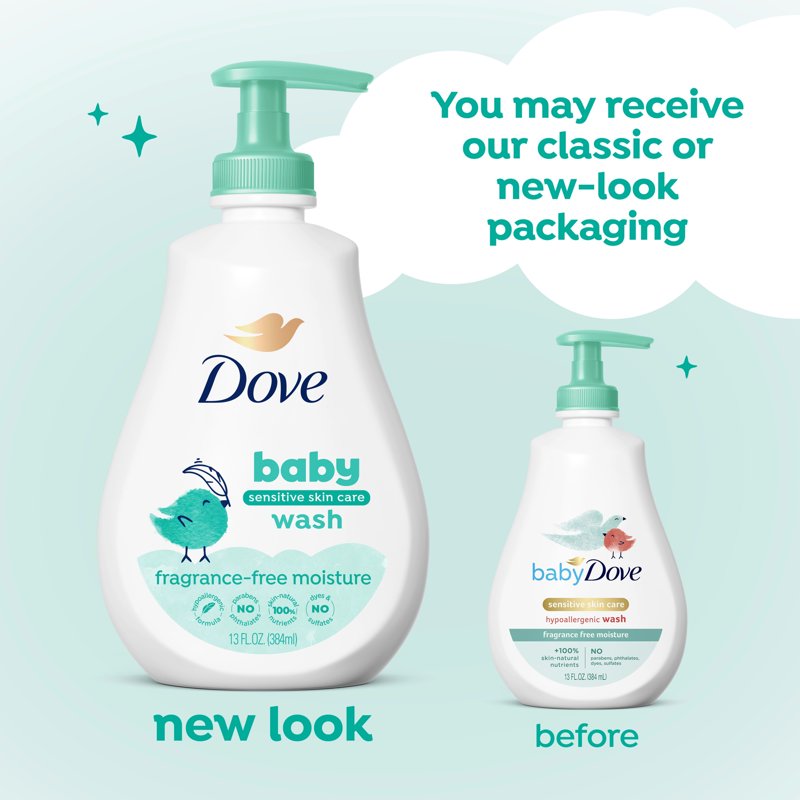 Fragrance-Free Baby Wash for Sensitive Skin - 13 fl oz