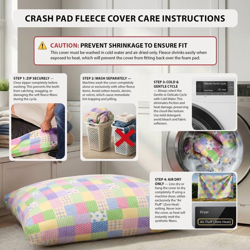 Sensory Crash Pad for Kids & Adults - 36" x 36" - Soft Landing Mat