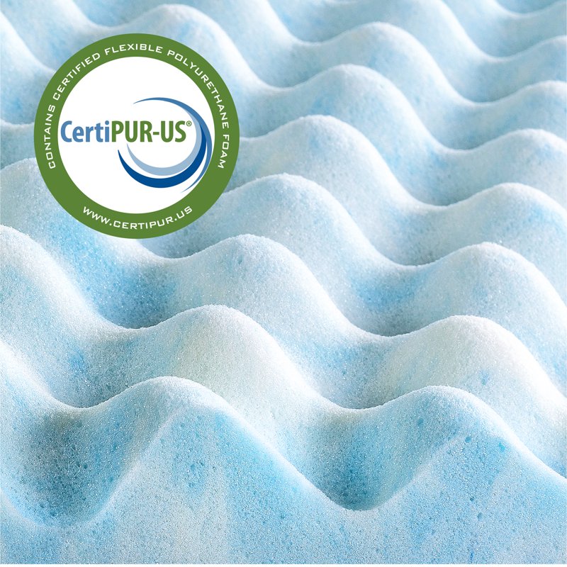 Twin XL Gel Cooling Memory Foam Mattress Topper - Swirl Design