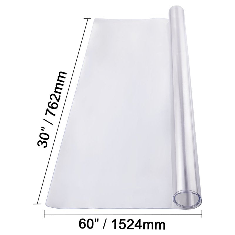 Clear PVC Desk Protector - 30 x 60 Inch, 1.5 mm Thickness