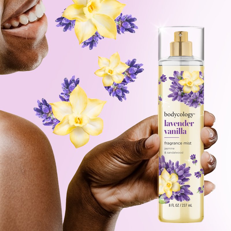 Lavender Vanilla Fragrance Body Mist - Long-Lasting Floral Scent, 8 fl oz