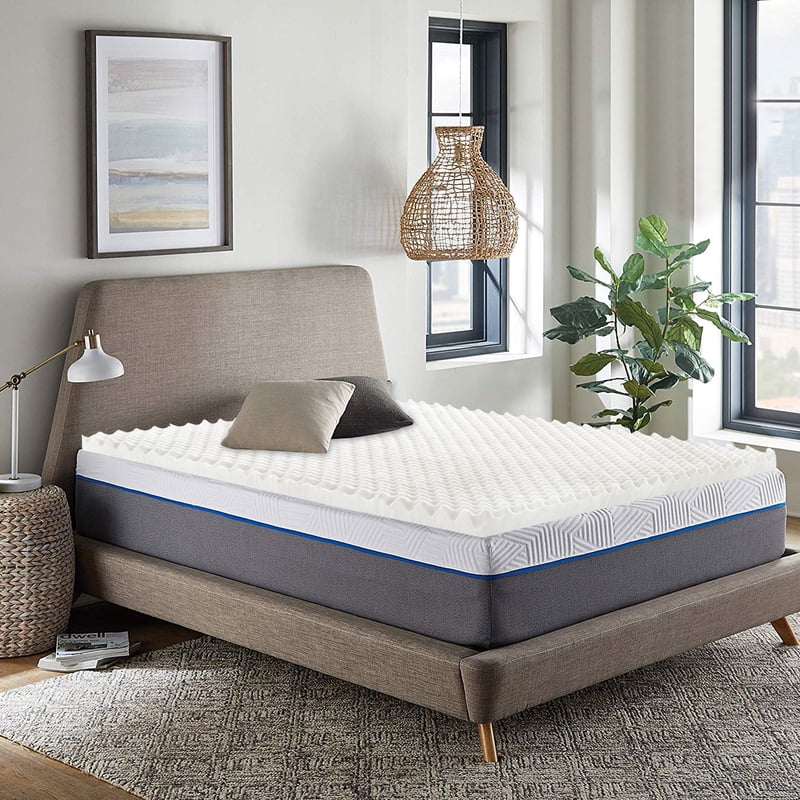 Twin 3-Inch Convoluted Egg Shell Foam Mattress Topper - Continental Sleep