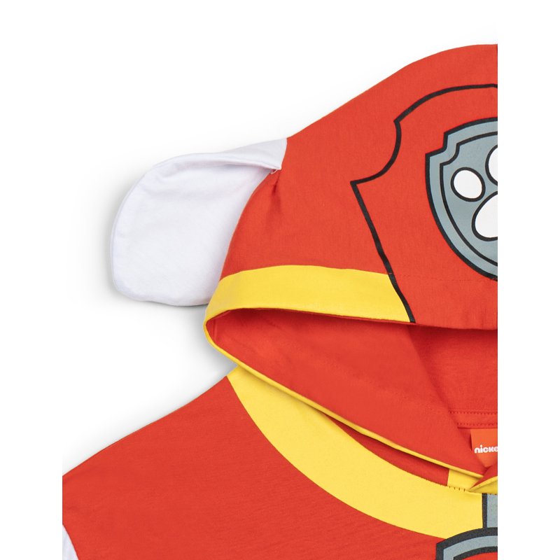 Paw Patrol Kids Cosplay Hooded T-Shirt Marshall Red White M Variation