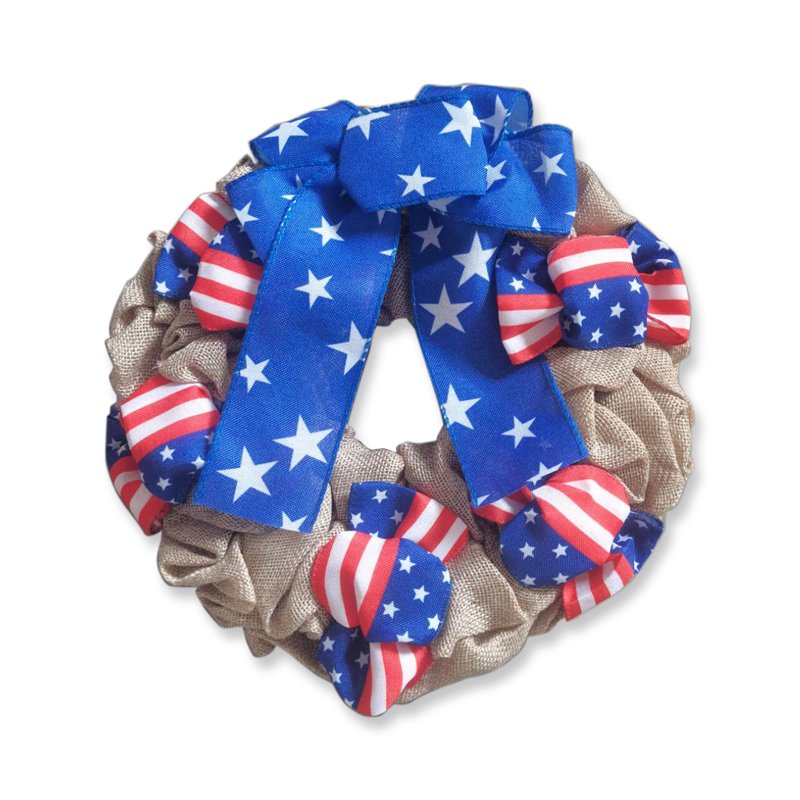 Patriotic Wreath Decorations - Independence Day, Veterans Day, Memorial Day, Flag Day - Variation E