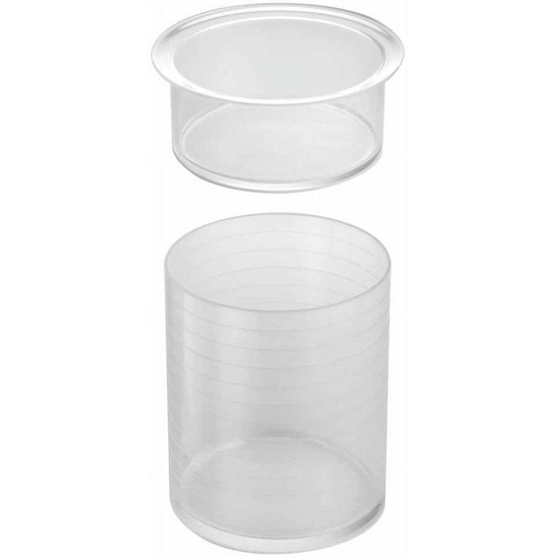 Clear Hair Accessory Organizer Canister for Headbands and Ties - 6x6x7 inches