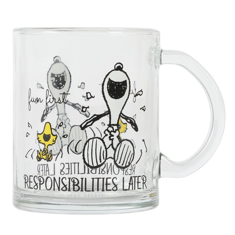 18 oz. Snoopy Fun Mug - 4 Pack, Dishwasher Safe Glass