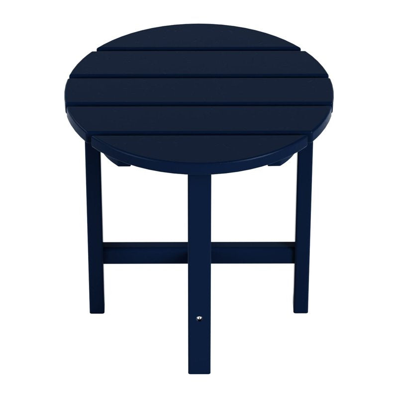 18-Inch Round Plastic Outdoor Patio Side Table - Multiple Colors