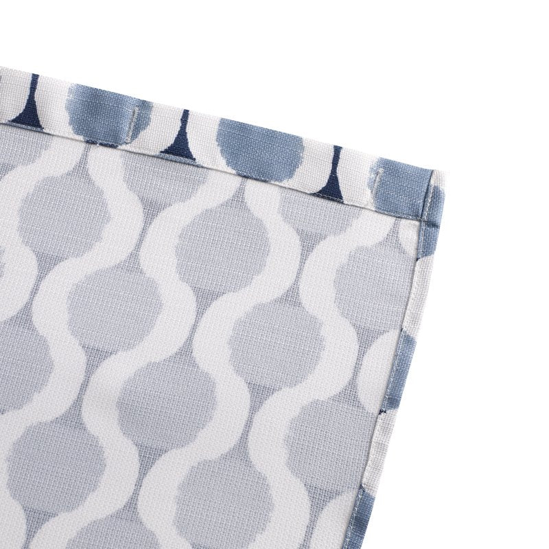 Blue Fabric Shower Curtain - 72x72 Inches Modern Geometric Design