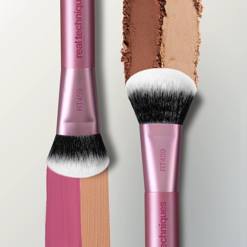 Dual-Ended Multi-Tasker Face Brush for Foundation, Contour, and Blush