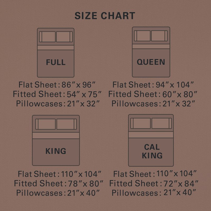 King Sheet Set with TENCEL Lyocell Satin 320 Thread Count Cooling Bedding