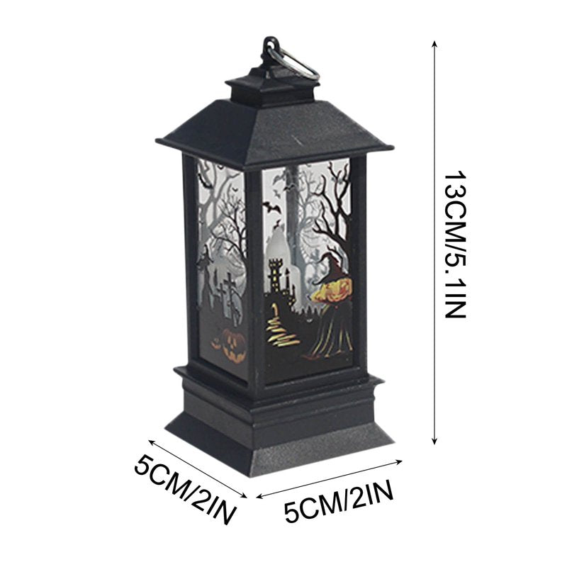 Halloween Lantern LED Candle Lantern Decoration - Skeleton & Pumpkin A