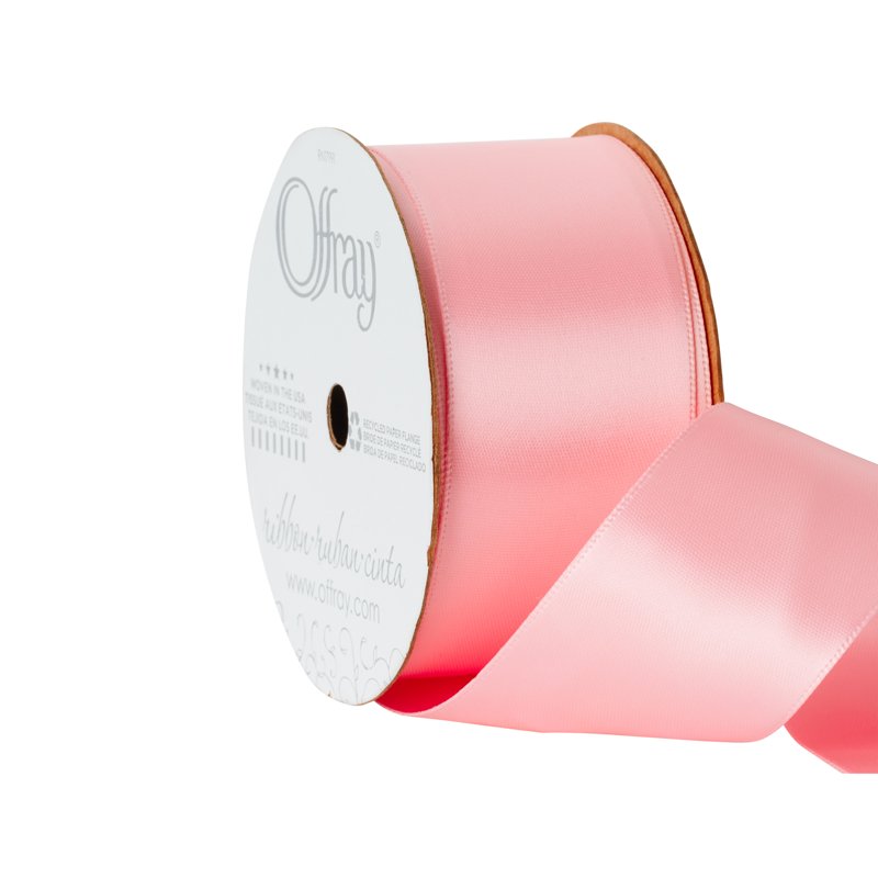 (4 Pack) Offray Pink Satin Ribbon - 1 1/2 Inch Double Face, 12 Feet Each - Creative Crafts & Decorations
