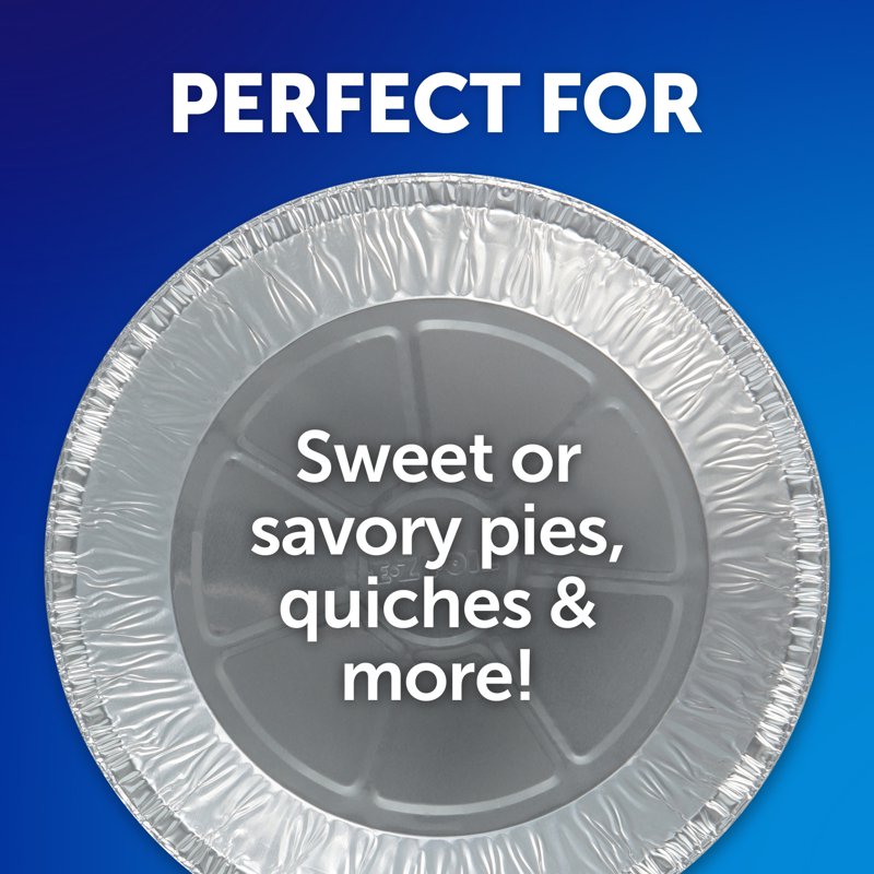 Round Disposable Foil Pie Pans with Lids - 10 Inch, 2 Count