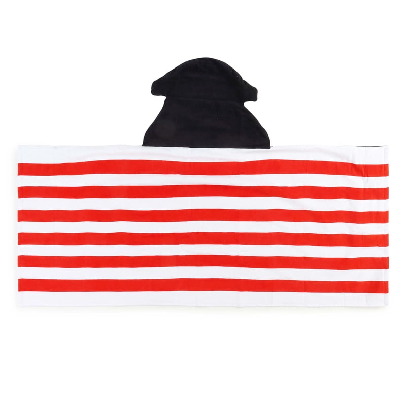 LEGO Pirate Kids Hooded Towel - Cotton, White & Red, 22 x 51 Inches