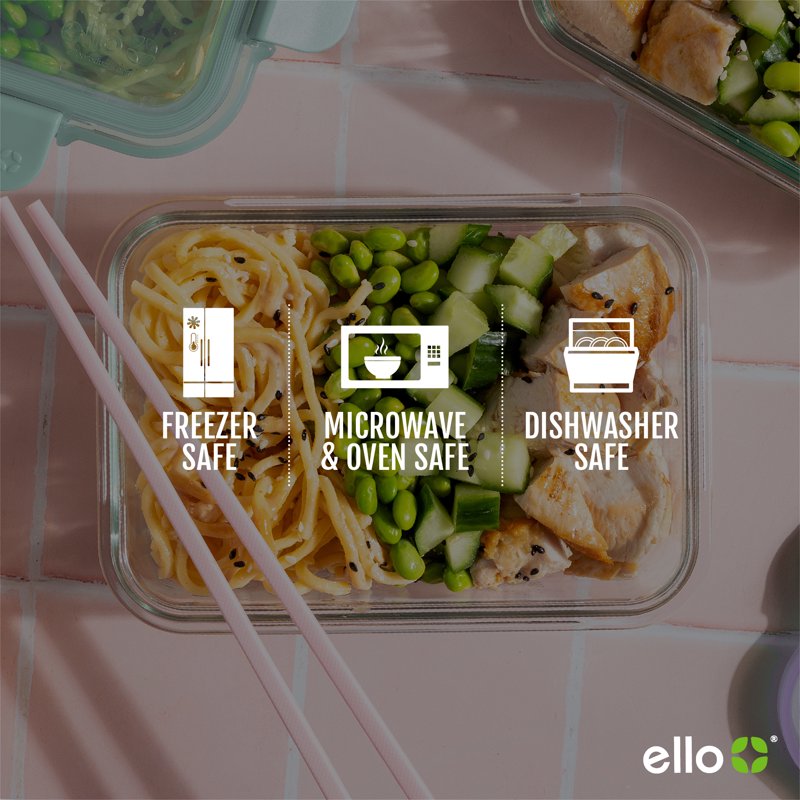 10pc Glass Meal Prep Set with BPA-Free Lids - 3.4 Cups