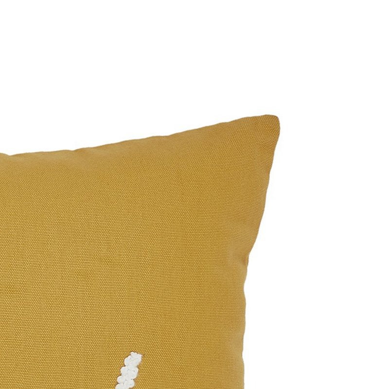 VCNY Home Grateful 14x20 Inch Honey Gold Embroidered Cotton Pillow - Decorative Accent