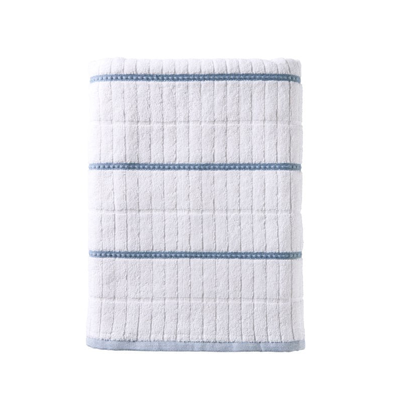Better Homes & Gardens 4-Piece Cotton Bath Towel Set - Blue Silver