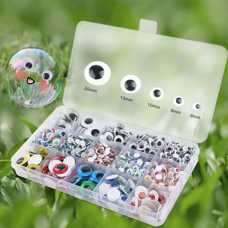Giant Self-Adhesive Googly Eyes 6-20mm - 2 Pack, Kids & Craft Decor