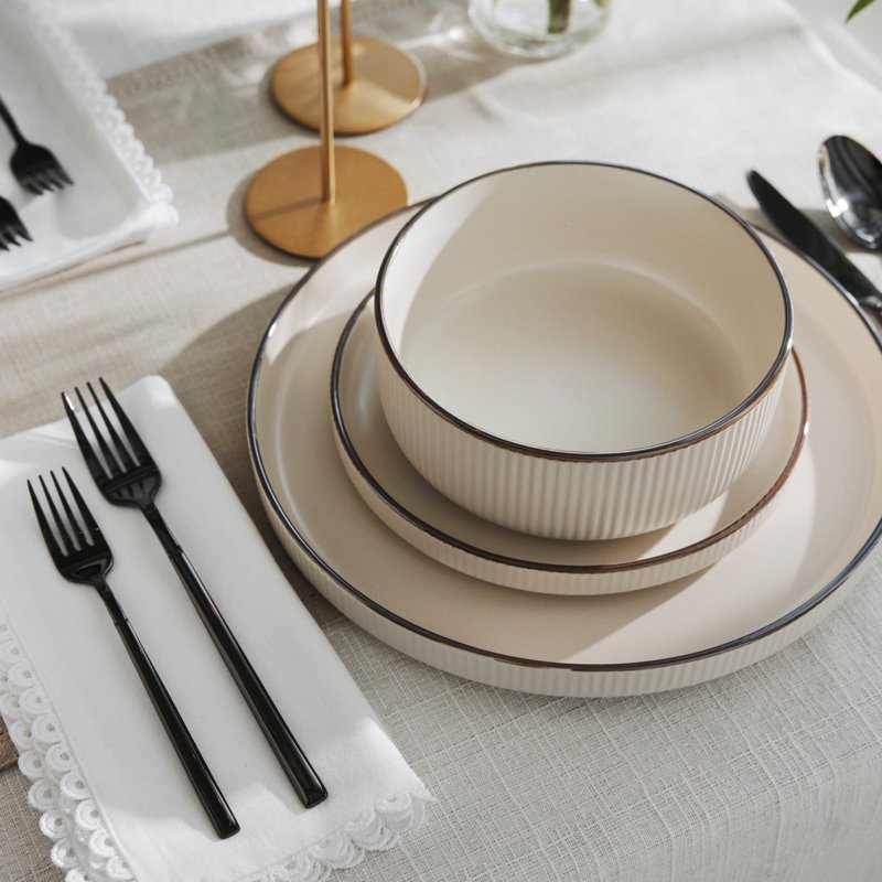 Black Stainless Steel Dinner Spoon Set - 2 Pack