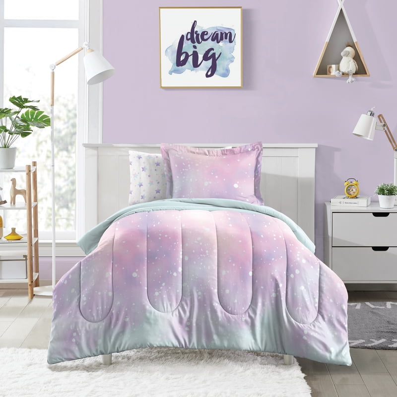 Full-Size Child Comforter Set - Pink Twilight 7 Piece Microfiber Bedding