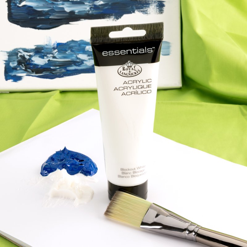 White Acrylic Artist Paint 120ml - Blockout White - Perfect for Canvas & Crafts