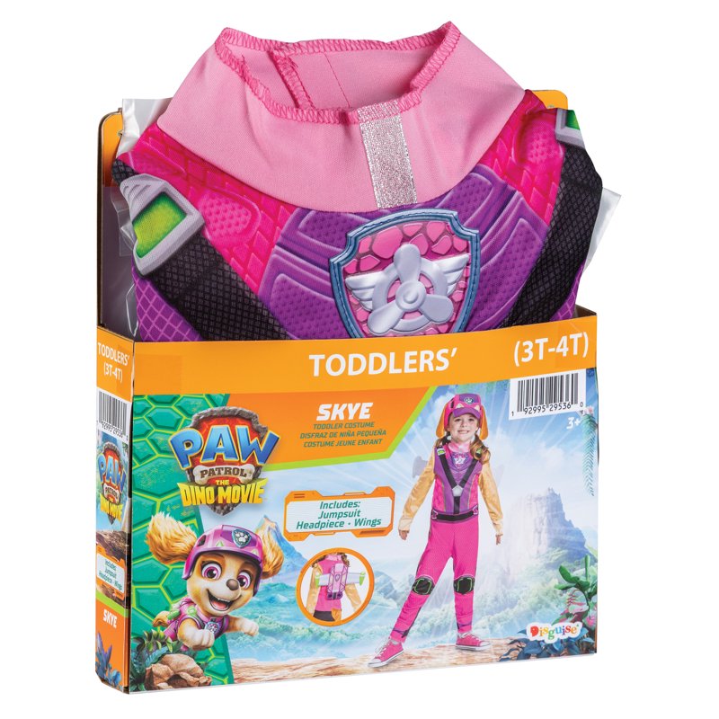 Children's Paw Patrol Skye Dino Costume - Toddler 3T-4T, Officially Licensed