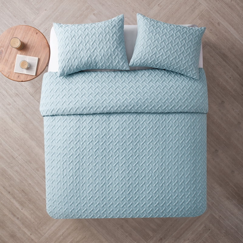 Twin/Twin XL VCNY Home Nina II Blue Geometric Comforter Set - Microfiber Bedding