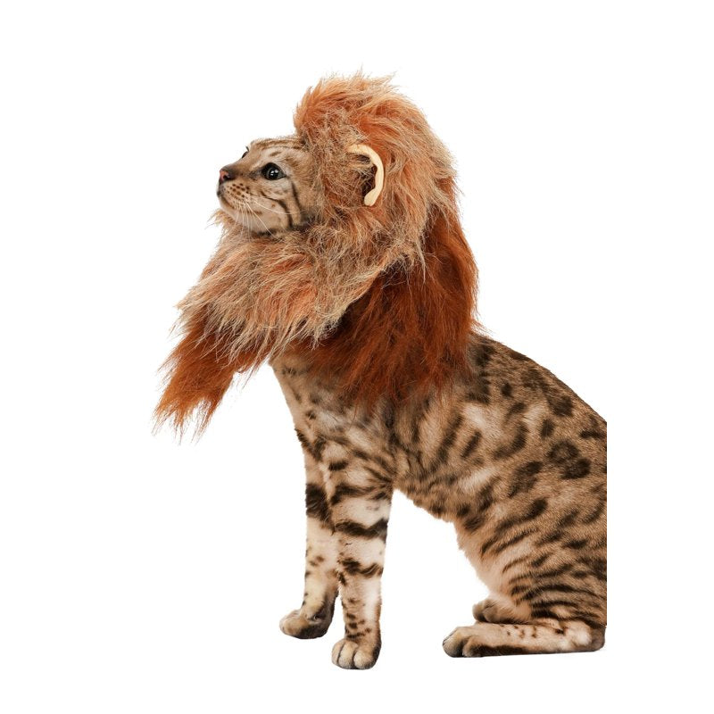 X-Large Lion Dog Costume Pet Zoo Animal Outfit - Faux Fur Mane