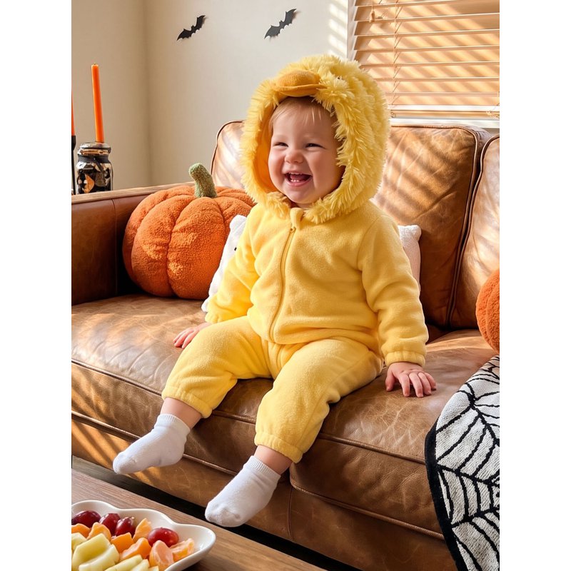Yellow Duck Toddler Baby Girl Boy Halloween Costume Cosplay Jumpsuit - 4-5 Years