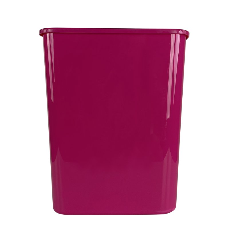 5.5 Gallon Pink Plastic Open Top Kitchen Trash Can - 6 Pack