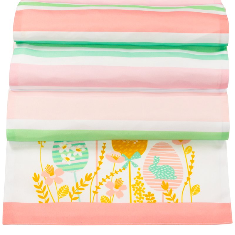Easter Table Runner - Happy Easter Print - 12x72 Inches