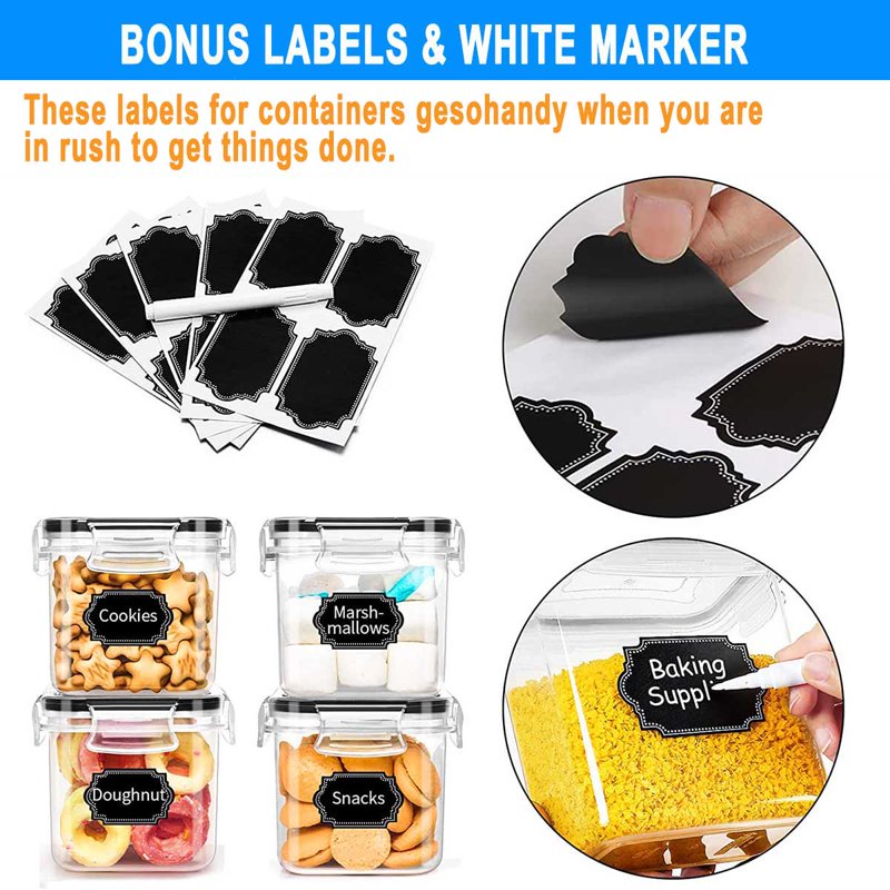 Airtight Food Storage Containers Set for Pantry Organization