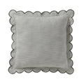 Sage Green 19x19 Inch Scallop Edge Cotton-Rich Decorative Pillow - Home Decor Collection