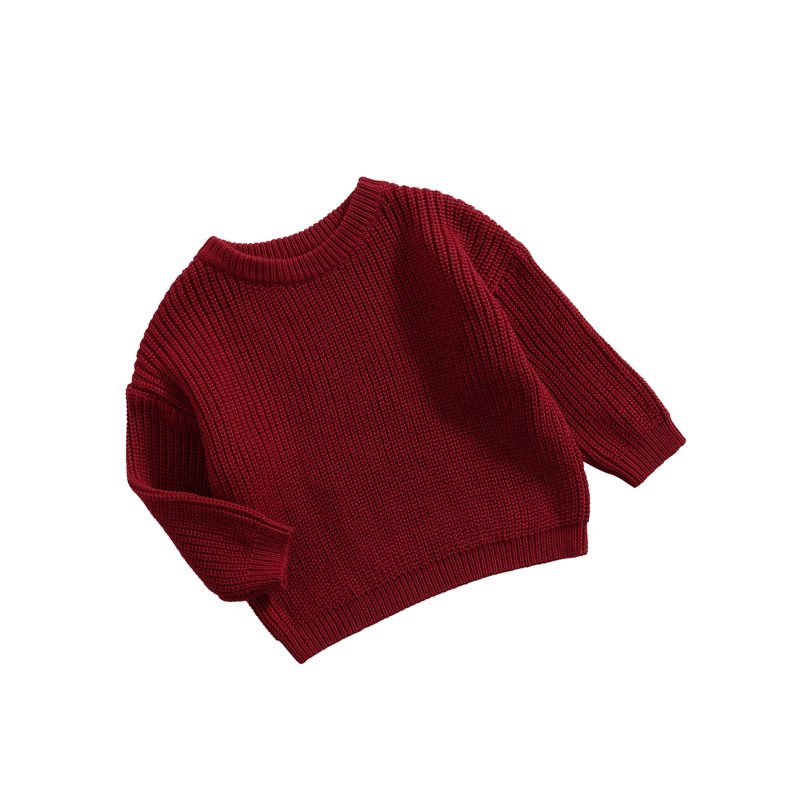 Toddler Boy Girl Warm Knit Sweater - Style 4, 3-4 Years, Candy Color