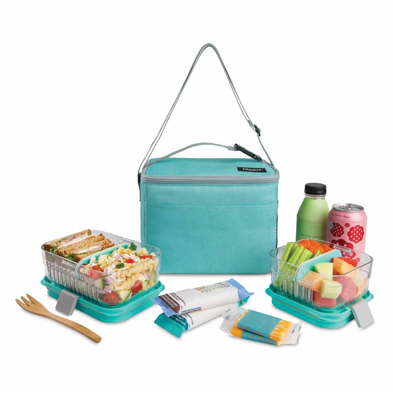 Freezable Lunch Cooler Bag - 9 Can Capacity, Soft Mint, 2 Pack