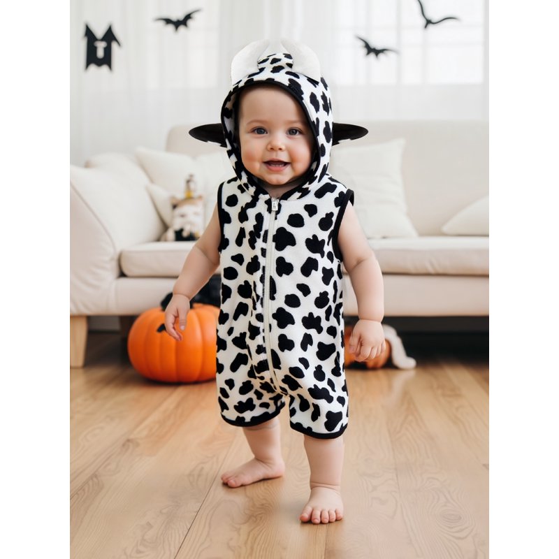 Colorful Toddler Cow Costume Jumpsuit for 6-12 Months Halloween Animal Cosplay