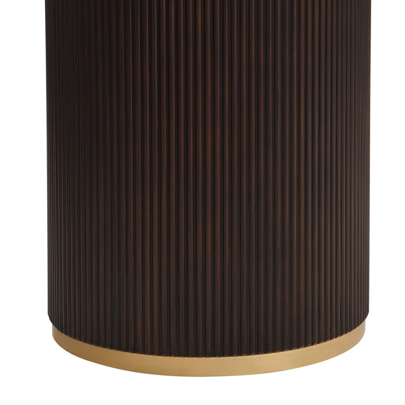Modern 88" Oval Dining Table with Fluted Base - Espresso