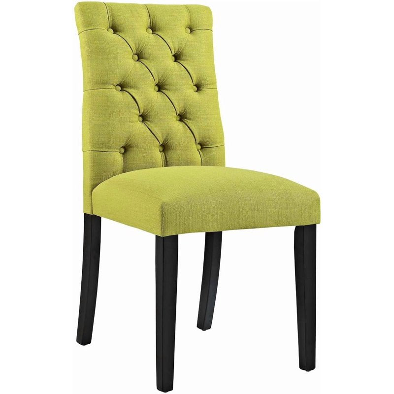 Duchess Fabric Dining Chair Set - Light Green, 21.5" Height