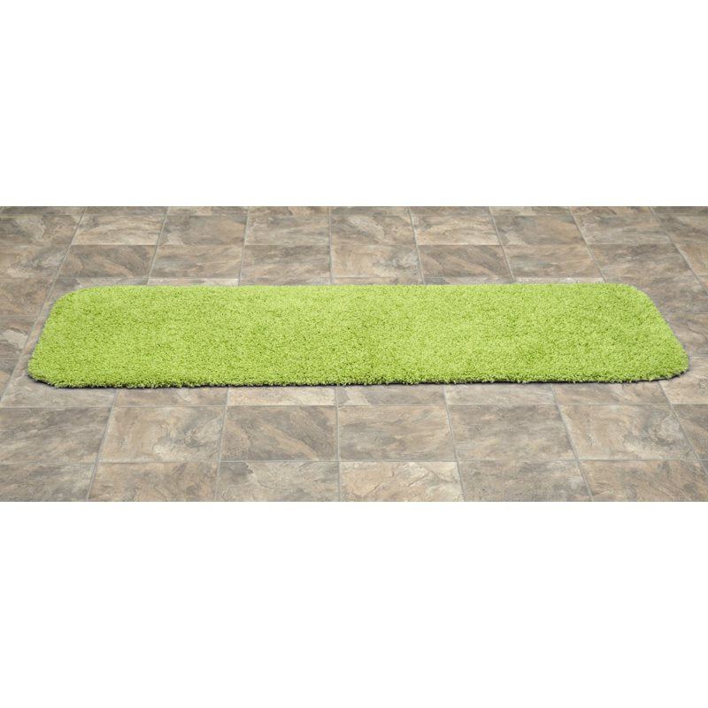 Jazz Washable Nylon Bathroom Runner - Lime Green, 22 x 60 Inches - Non-Slip, Ultra Plush