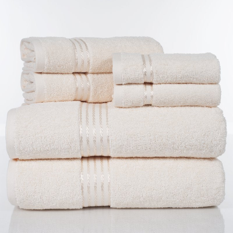 Ivory 6-Piece Cotton Towel Set - Plush 625 GSM Bathroom Accessories