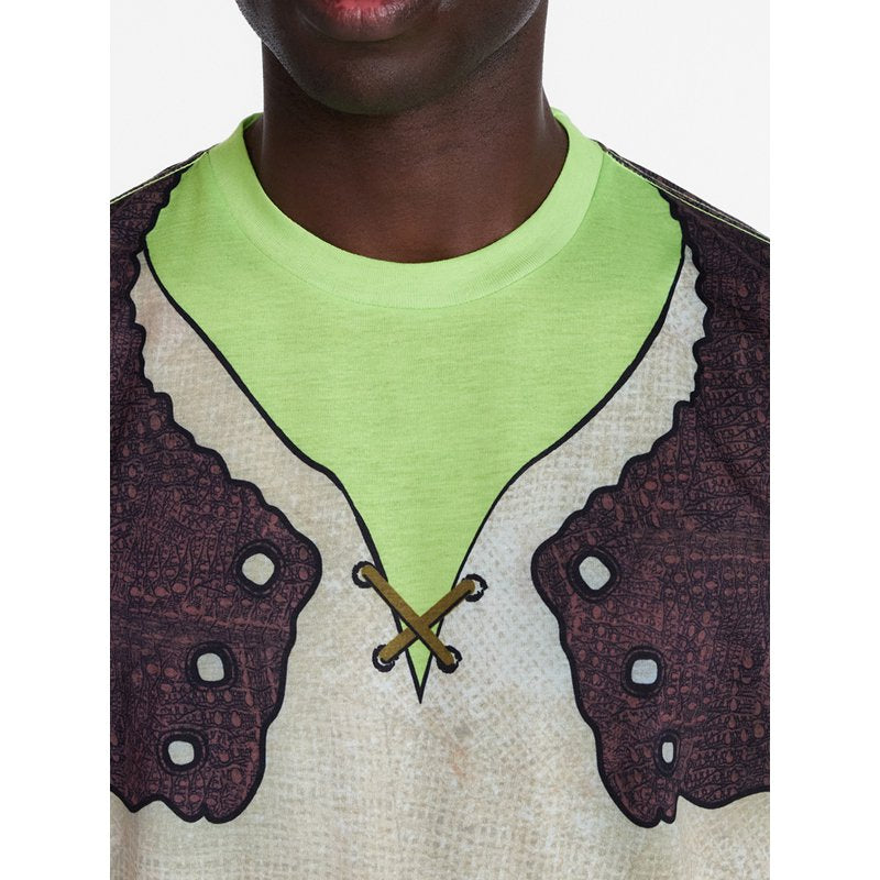 Shrek Men’s Graphic Cosplay T-Shirt and Beanie Set - Natural Green XS