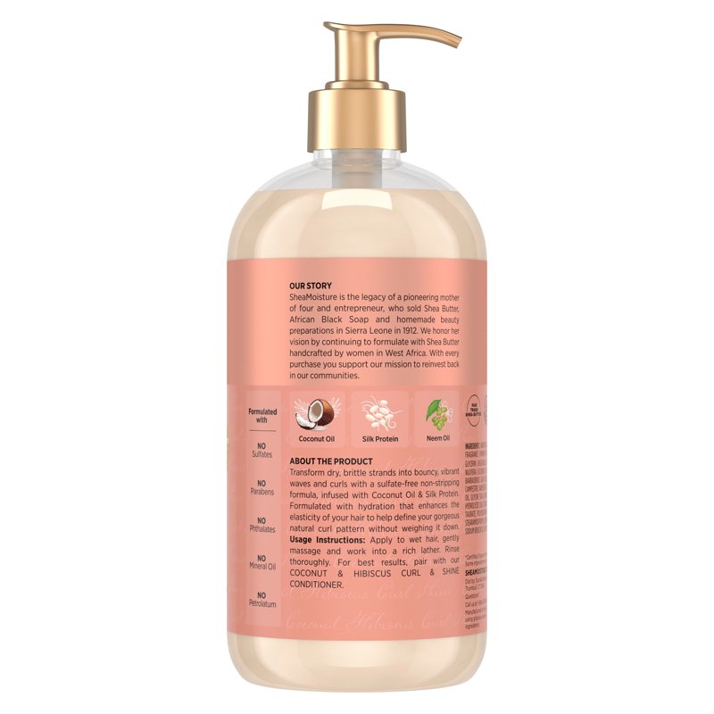 Coconut and Hibiscus Shampoo for Thick Curly Hair - 24 fl oz