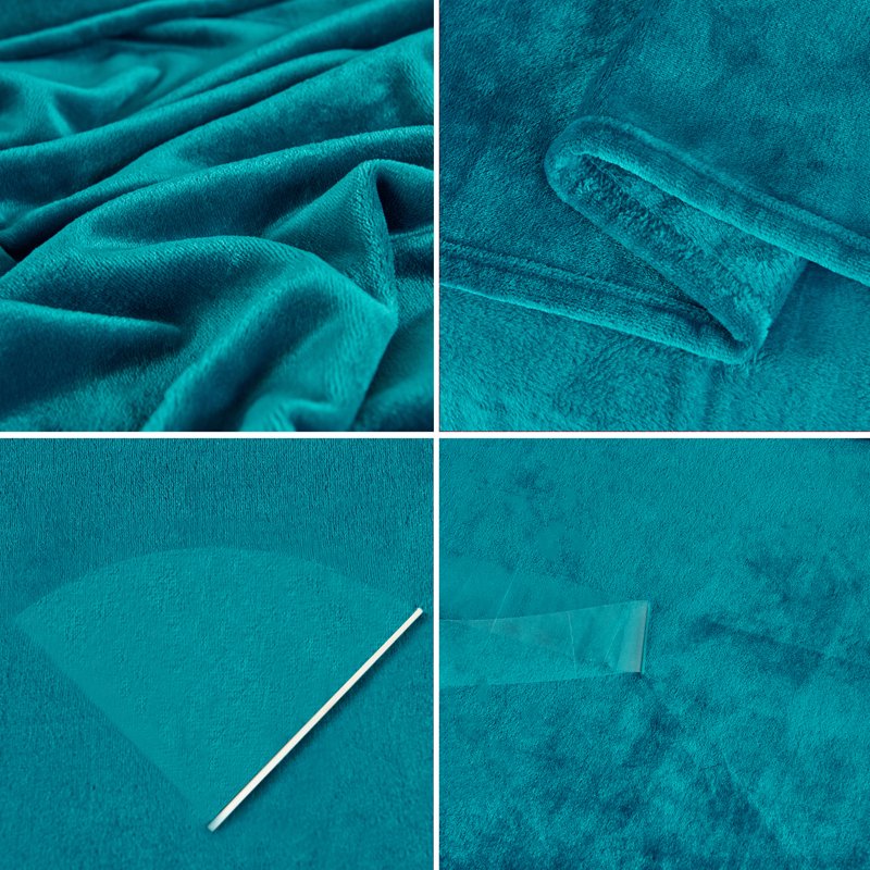 JML Cozy Plush Fleece Throw Blanket - Solid Teal 50x60 Inches