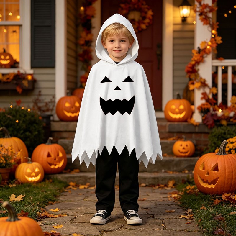 White Boys Halloween Costume Set with Cape & Pants - 12-18 Months - Comfortable & Cute